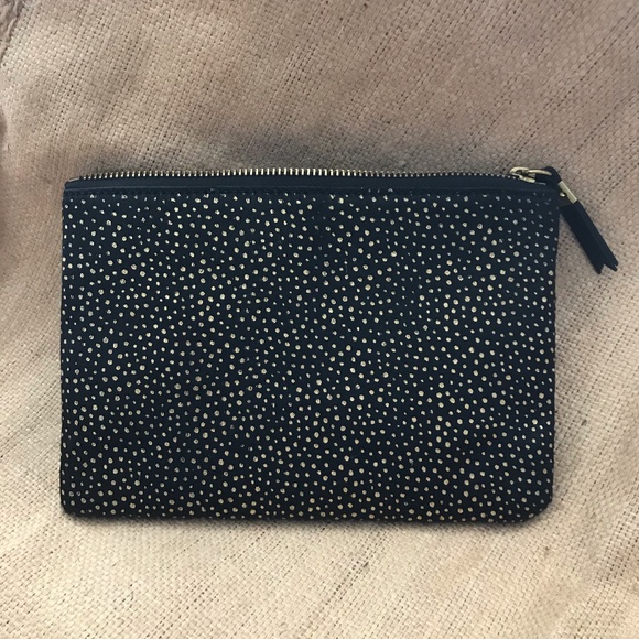 Madewell Black and Gold Clutch - Picture 1 of 6